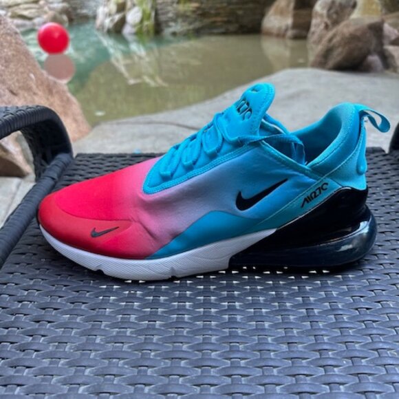 Men\'s Nike Air Max 270- Firecracker Blue Fury White University Red SIZE 12 main image 12